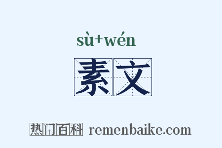 素文是什么意思的图片